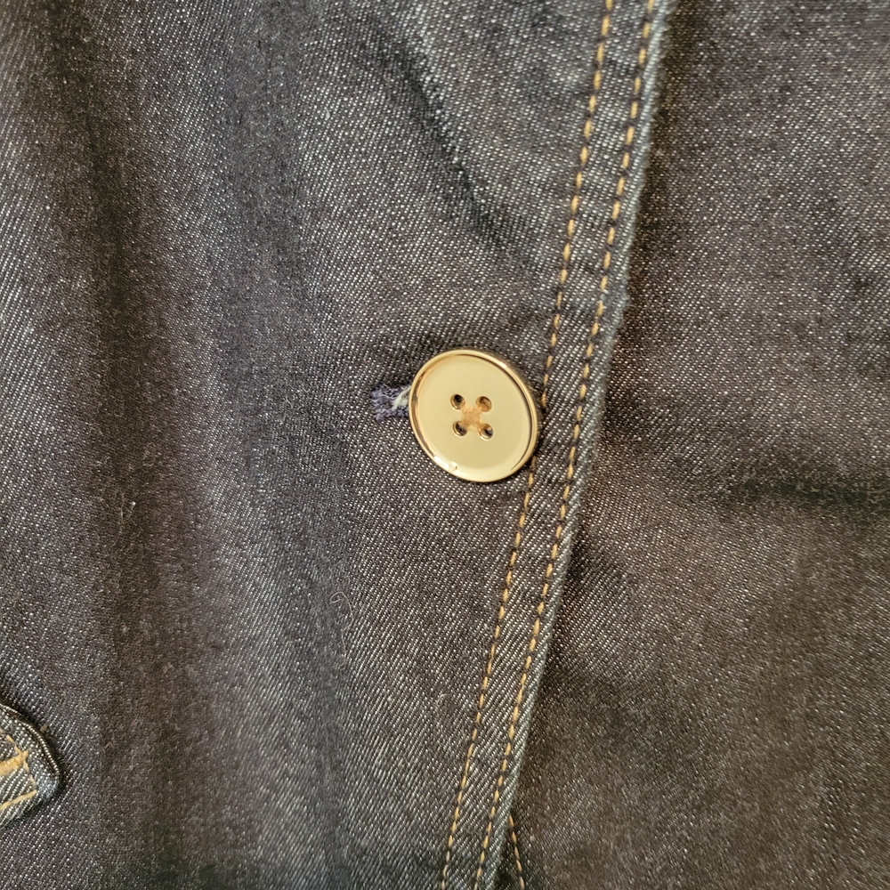 WHITE HOUSE BLACK MARKET Tailored Denim Blazer Sz 10 - Picture 4 of 12